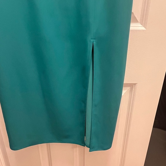 Babaton 90s Slip Dress in Emerald Green - Picture 7 of 9